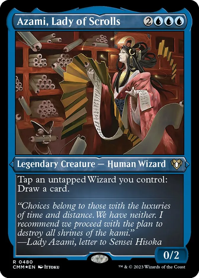 2023 Commander Masters Azami, Lady of Scrolls #480 rare card image
