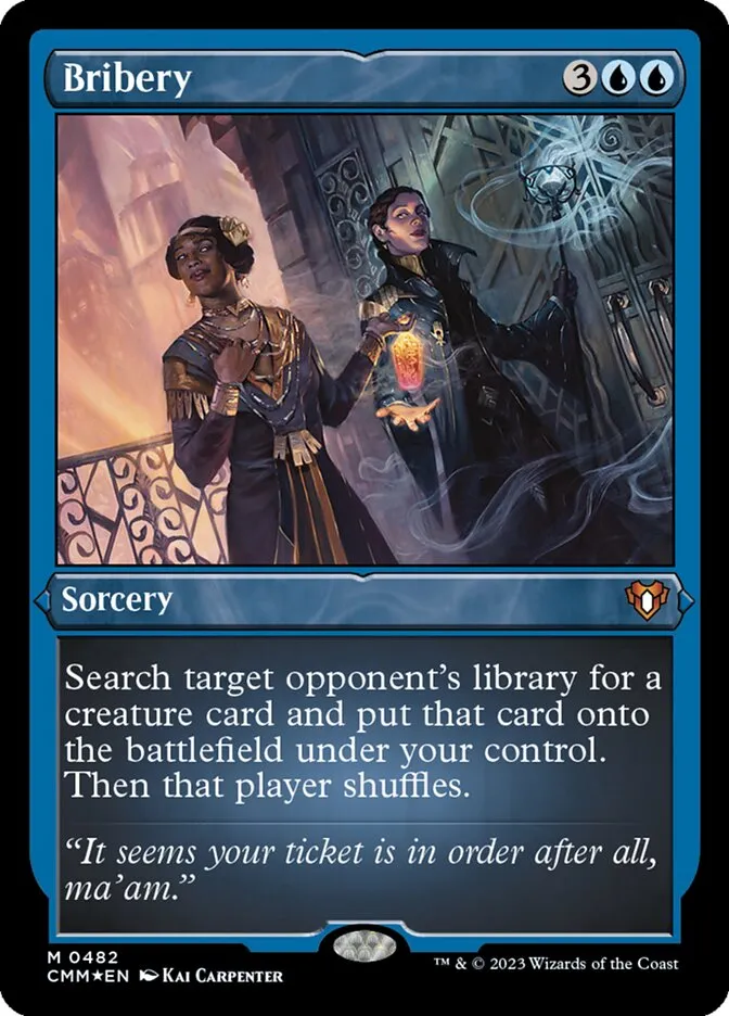 2023 Commander Masters Bribery mythic #482 mythic card image