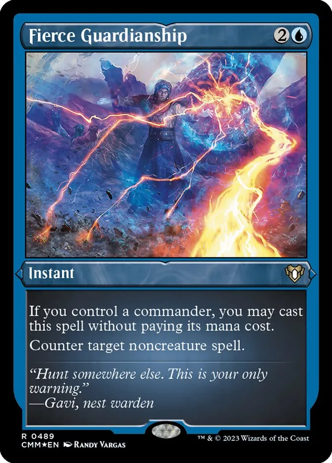 2023 Commander Masters Fierce Guardianship #489 rare card image