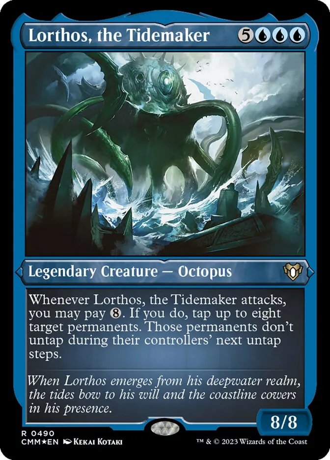 2023 Commander Masters Lorthos, the Tidemaker #490 rare card image