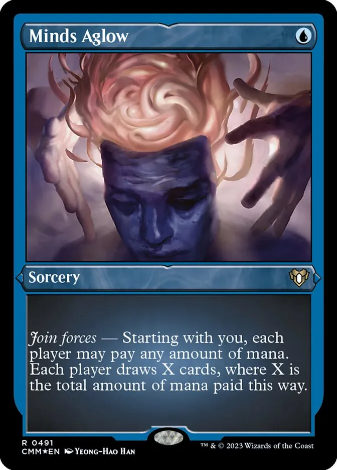 2023 Commander Masters Minds Aglow rare #491 rare card image