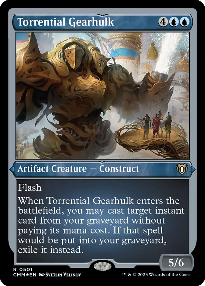 2023 Commander Masters Torrential Gearhulk #501 rare card image