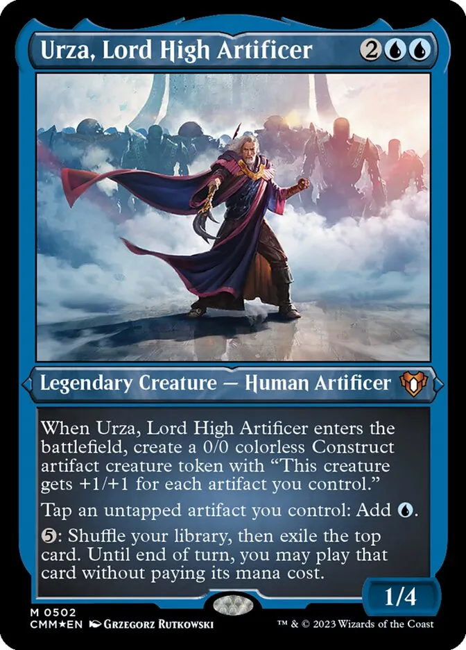 2023 Commander Masters Urza, Lord High Artificer #502 mythic card image
