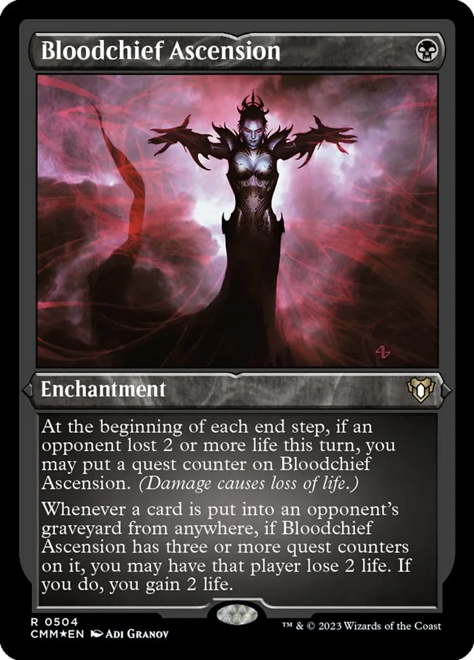 2023 Commander Masters Bloodchief Ascension #504 rare card image
