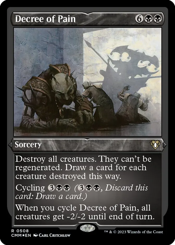 2023 Commander Masters Decree of Pain #508 rare card image
