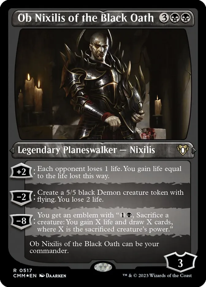 2023 Commander Masters Ob Nixilis of the Black Oath #517 rare card image
