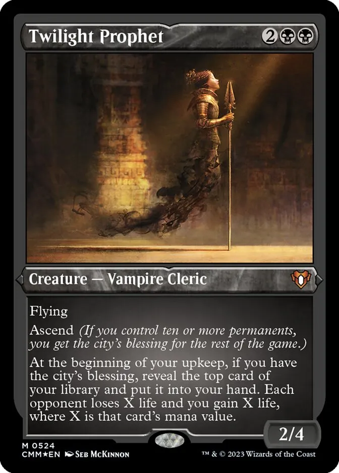 2023 Commander Masters Twilight Prophet #524 mythic card image