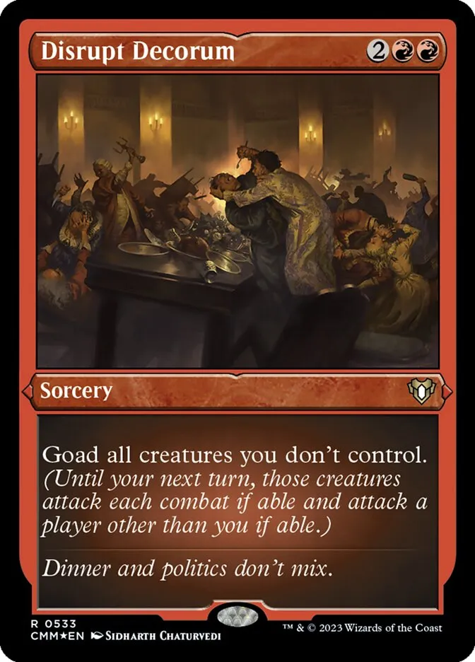 2023 Commander Masters Disrupt Decorum #533 rare card image