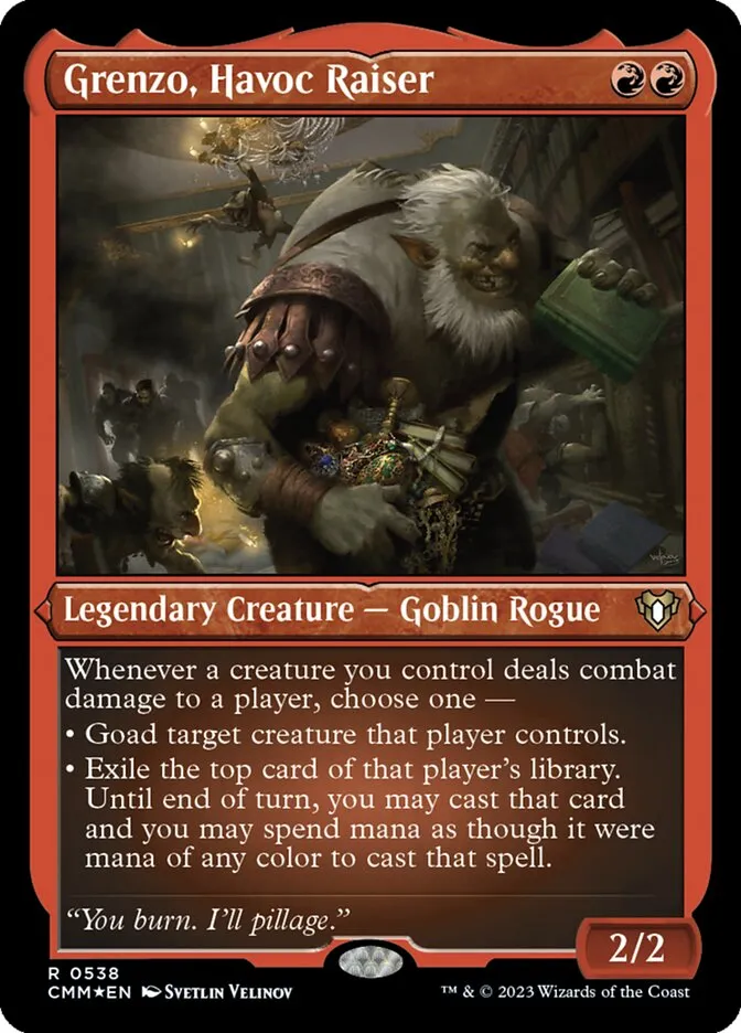 2023 Commander Masters Grenzo, Havoc Raiser #538 rare card image