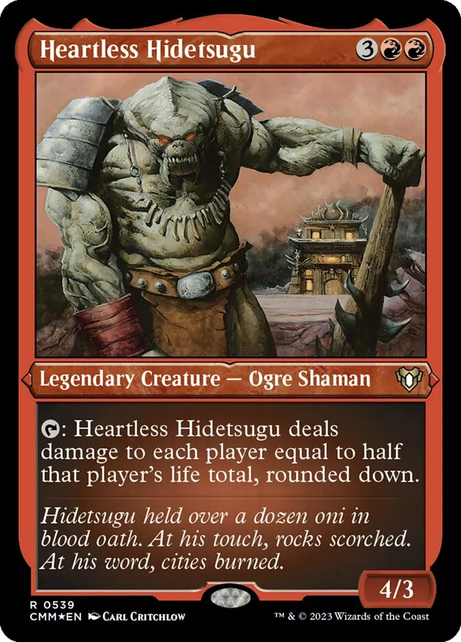 2023 Commander Masters Heartless Hidetsugu #539 rare card image