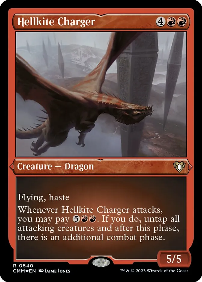 2023 Commander Masters Hellkite Charger rare #540 rare card image