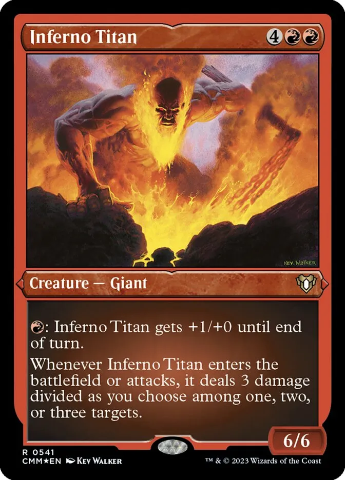 2023 Commander Masters Inferno Titan #541 rare card image