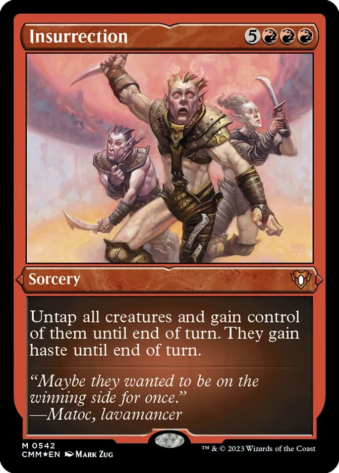 2023 Commander Masters Insurrection mythic #542 mythic card image