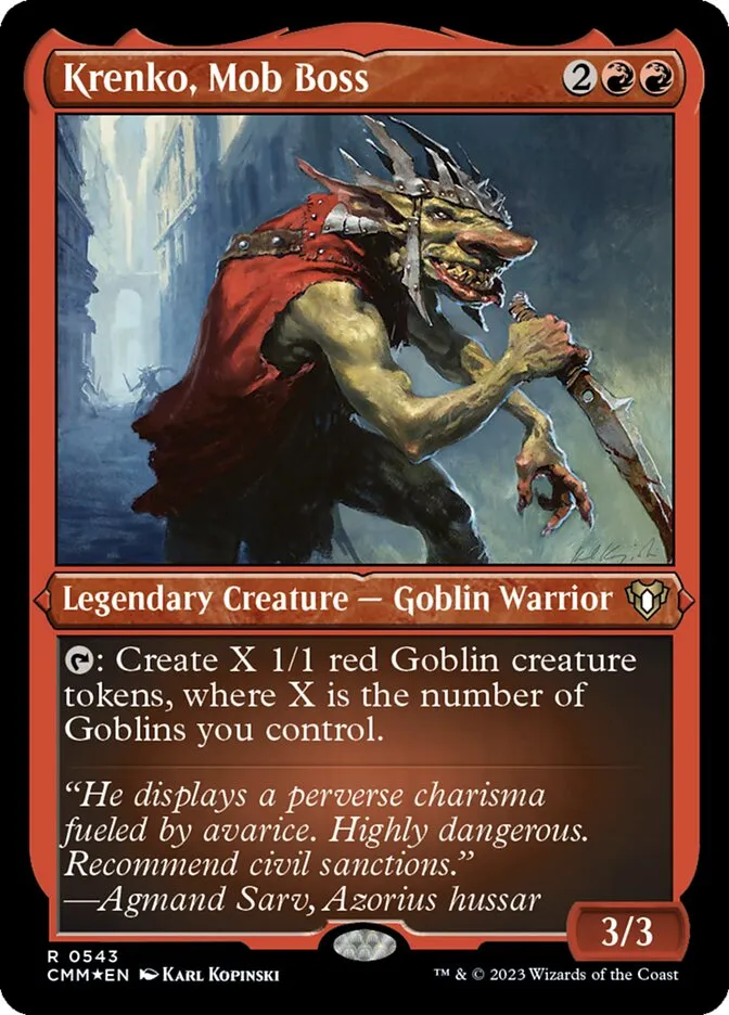 2023 Commander Masters Krenko, Mob Boss #543 rare card image