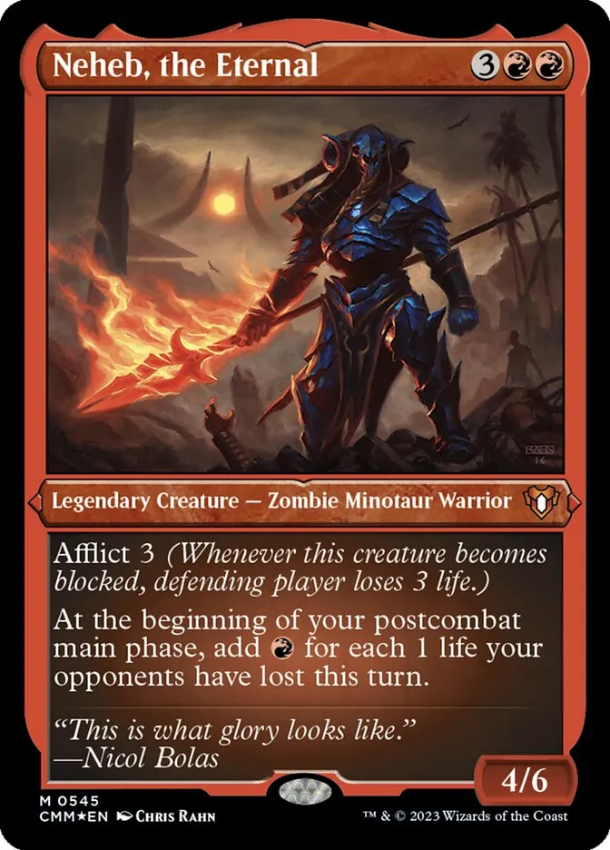 2023 Commander Masters Neheb, the Eternal #545 mythic card image
