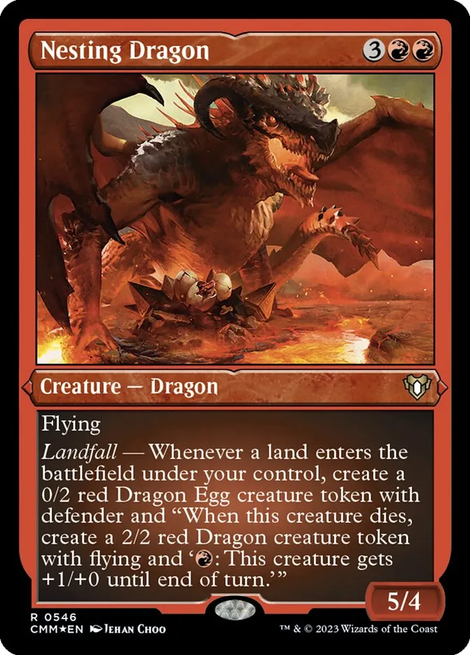 2023 Commander Masters Nesting Dragon rare #546 rare card image