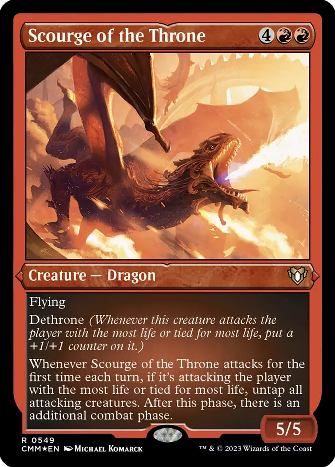 2023 Commander Masters Scourge of the Throne #549 rare card image