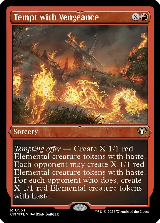 2023 Commander Masters Tempt with Vengeance #551 rare card image