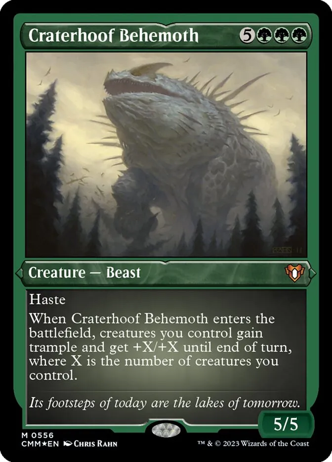 2023 Commander Masters Craterhoof Behemoth #556 mythic card image