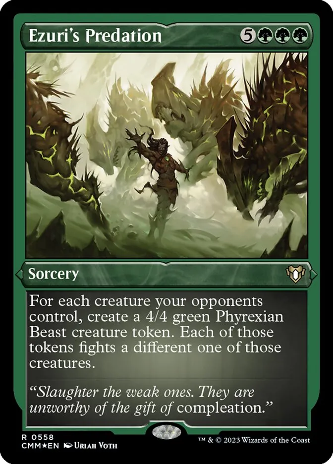 2023 Commander Masters Ezuri's Predation rare #558 rare card image