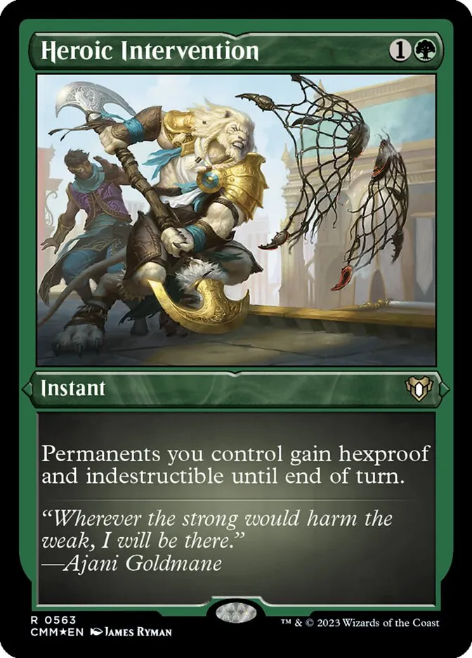 2023 Commander Masters Heroic Intervention rare #563 rare card image