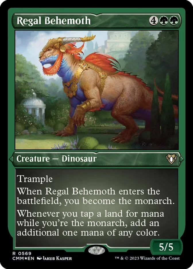 2023 Commander Masters Regal Behemoth #569 rare card image