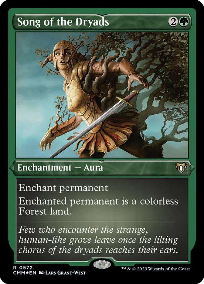 2023 Commander Masters Song of the Dryads #572 rare card image
