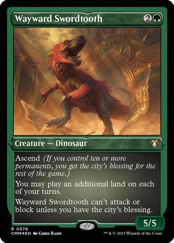 2023 Commander Masters Wayward Swordtooth #576 rare card image