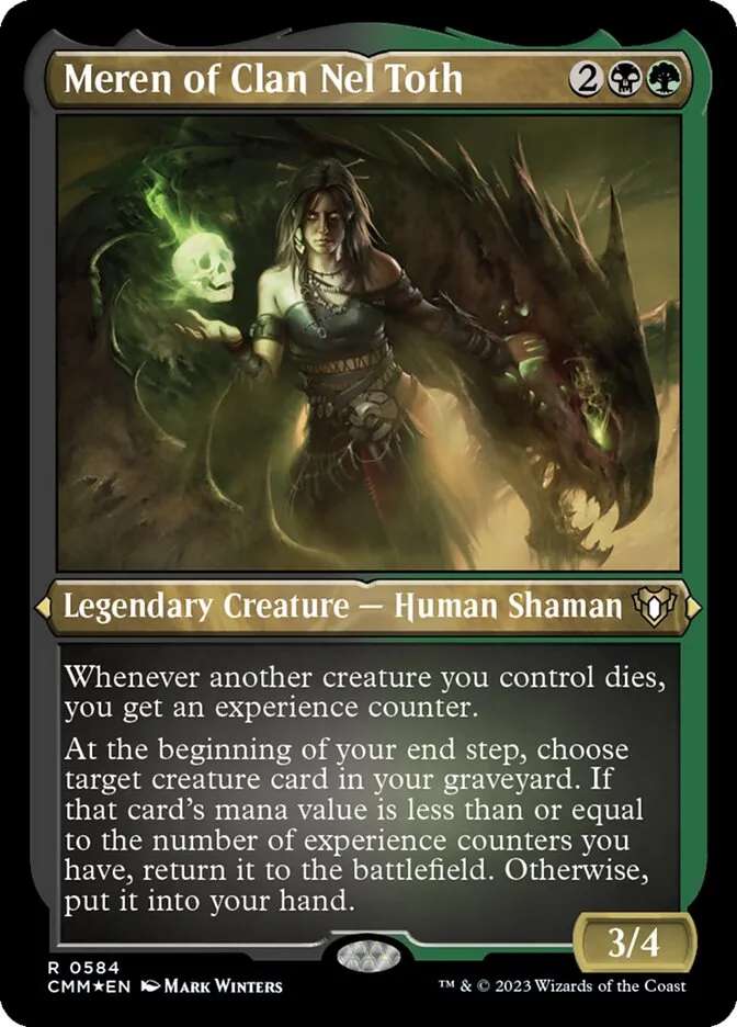 2023 Commander Masters Meren of Clan Nel Toth #584 rare card image