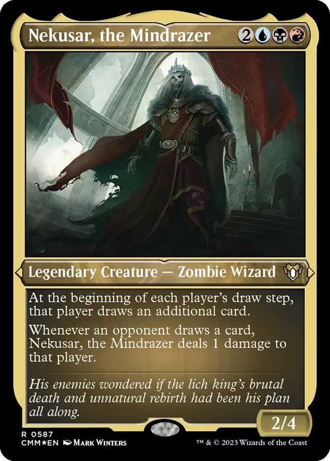 2023 Commander Masters Nekusar, the Mindrazer #587 rare card image