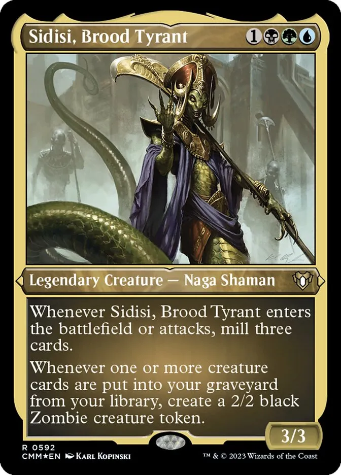 2023 Commander Masters Sidisi, Brood Tyrant #592 rare card image