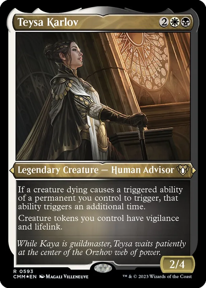 2023 Commander Masters Teysa Karlov #593 rare card image