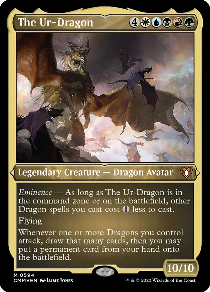 2023 Commander Masters The Ur-Dragon #594 mythic card image