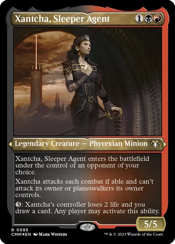 2023 Commander Masters Xantcha, Sleeper Agent rare #595 rare card image