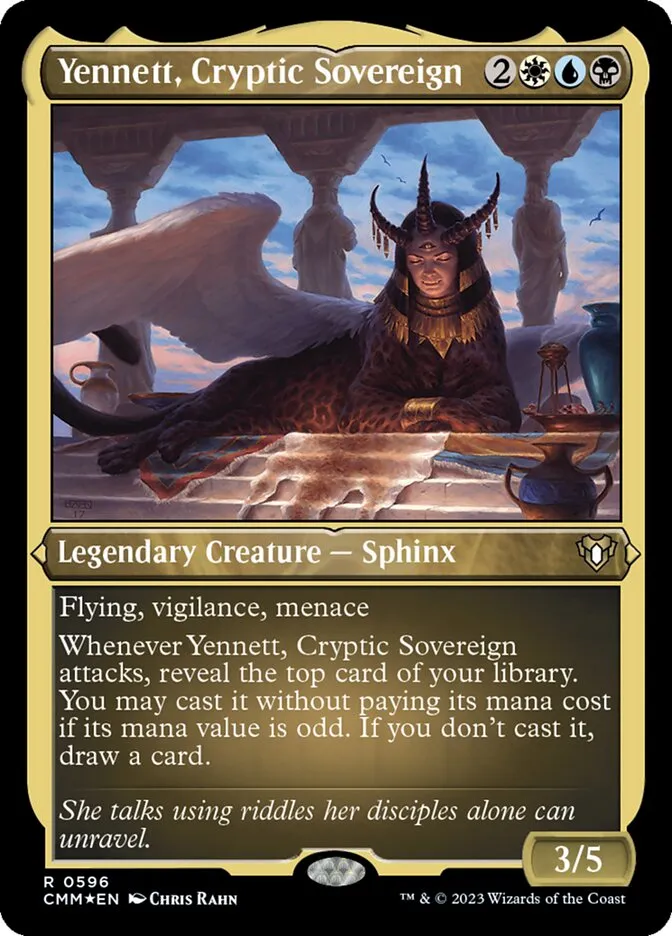 2023 Commander Masters Yennett, Cryptic Sovereign rare #596 rare card image