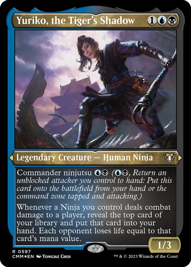 2023 Commander Masters Yuriko, the Tiger's Shadow #597 rare card image