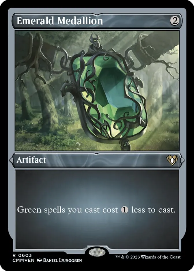2023 Commander Masters Emerald Medallion rare #603 rare card image