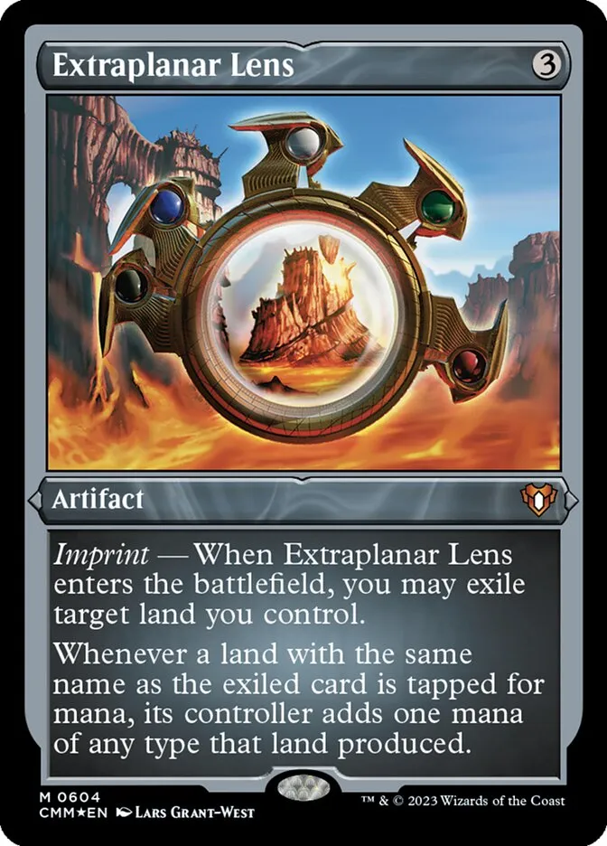 2023 Commander Masters Extraplanar Lens mythic #604 mythic card image