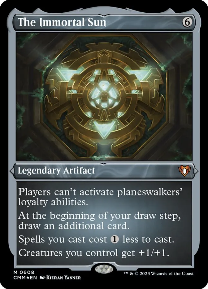2023 Commander Masters The Immortal Sun #608 mythic card image