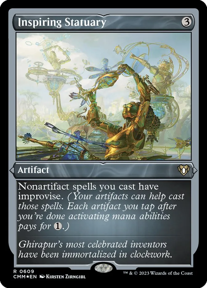 2023 Commander Masters Inspiring Statuary rare #609 rare card image