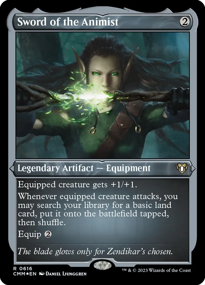 2023 Commander Masters Sword of the Animist #616 rare card image