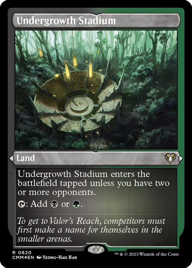 2023 Commander Masters Undergrowth Stadium rare #620 rare card image