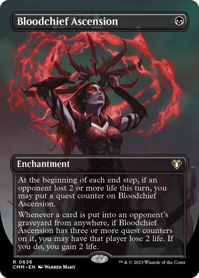 2023 Commander Masters Bloodchief Ascension #636 rare card image