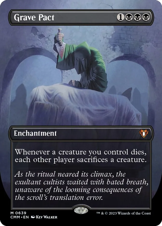 2023 Commander Masters Grave Pact #639 mythic card image