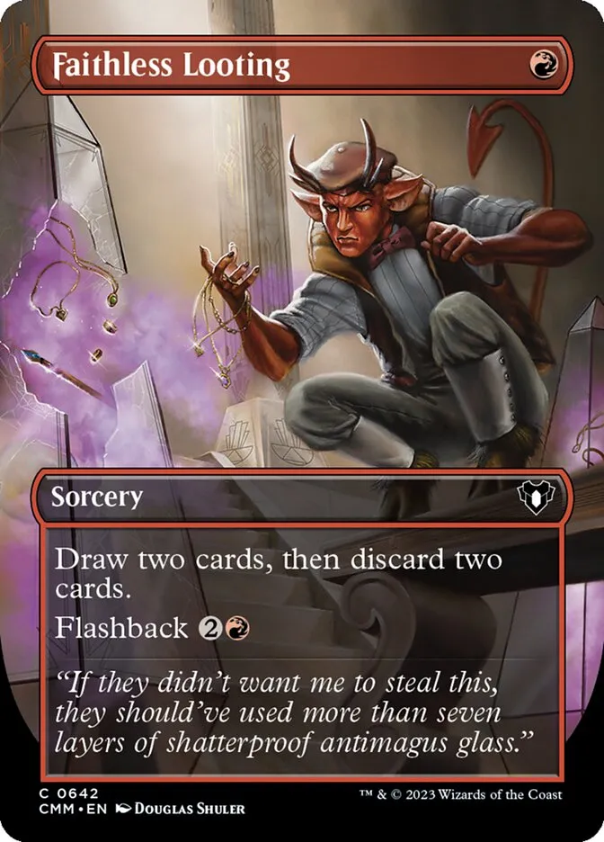 2023 Commander Masters Faithless Looting common #642 common card image