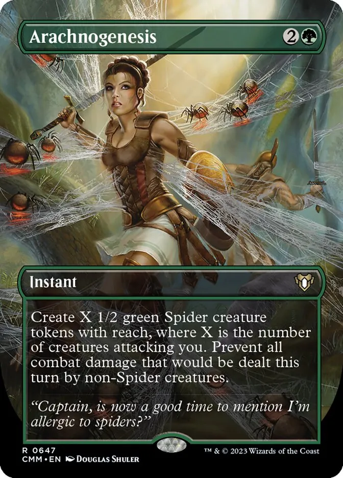 2023 Commander Masters Arachnogenesis rare #647 rare card image
