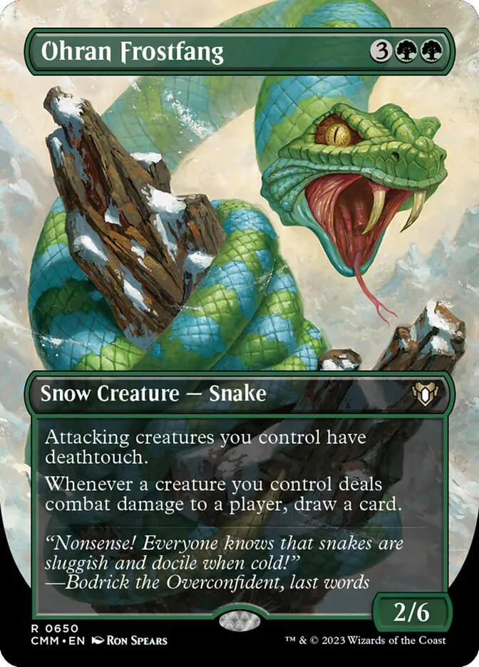 2023 Commander Masters Ohran Frostfang #650 rare card image