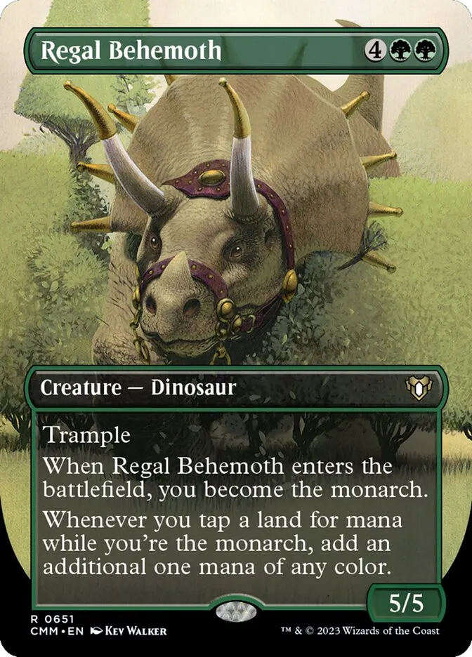 2023 Commander Masters Regal Behemoth rare #651 rare card image