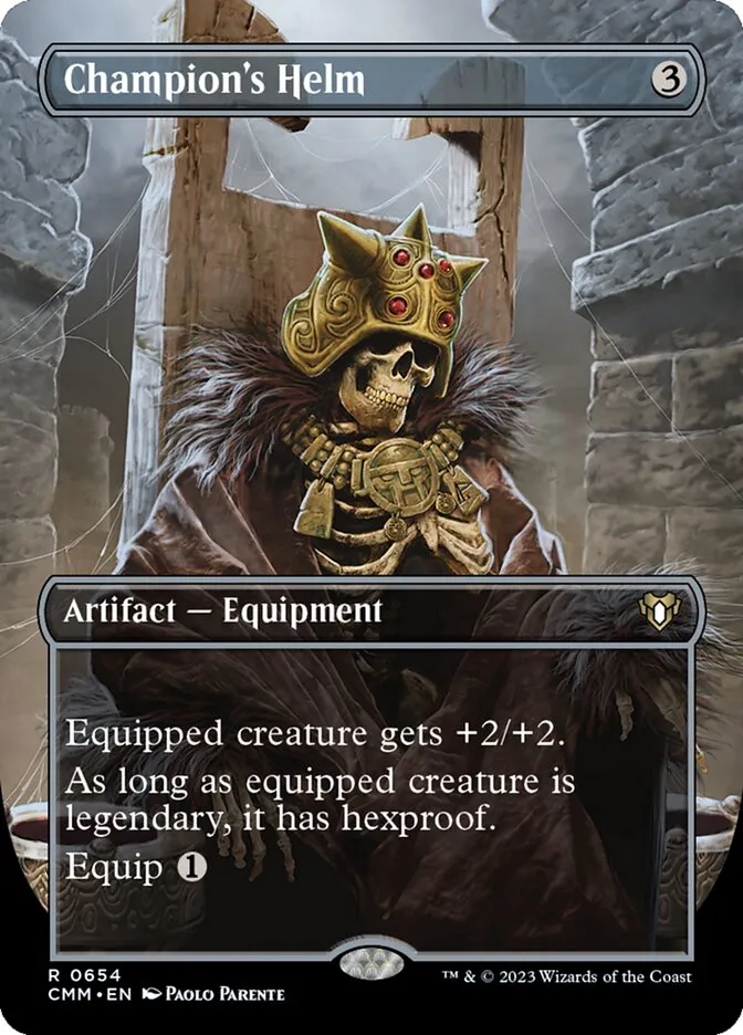 2023 Commander Masters Champion's Helm #654 rare card image