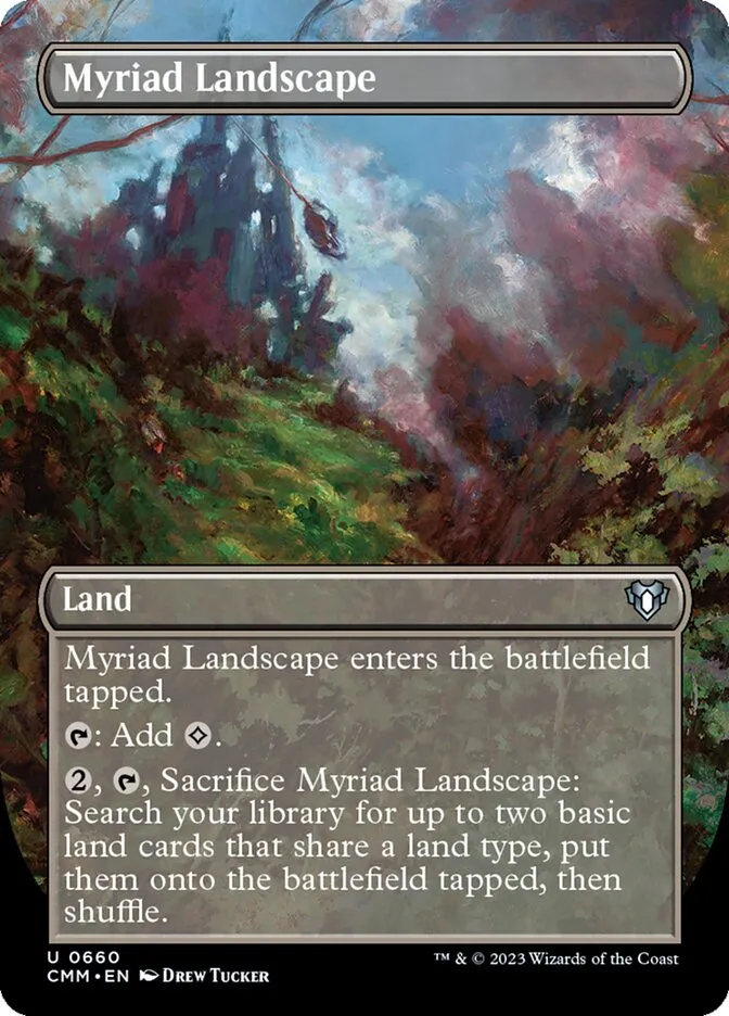 2023 Commander Masters Myriad Landscape #660 uncommon card image